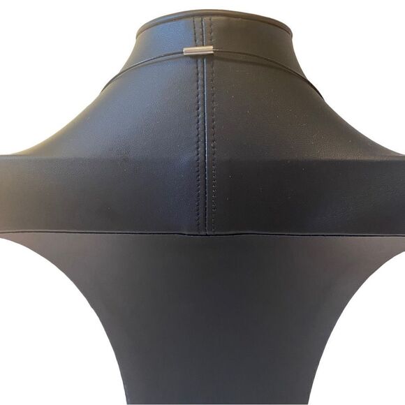 Stylish, Lightweight, Red, Black & White Circular Pendant Necklace on Black Wire - Picture 5 of 6